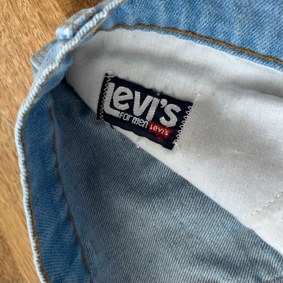 Vintage 70s Levi’s Orange Tab Light Wash Denim Jeans 38x34 - Picture 3 of 11